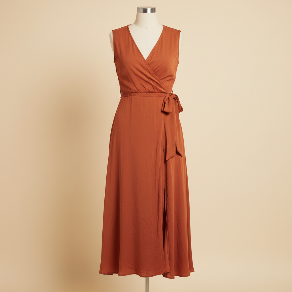 Terracotta Wrap Dress